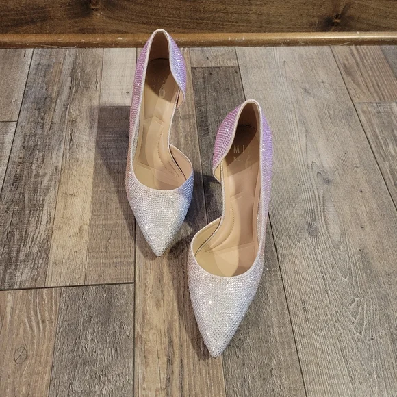 Mix No. 6 Silver and Pink Glitter Heels - Picture 4 of 5